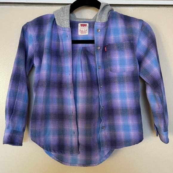 Levi's Other - Levi's Kids Blue and Purple Plaid Button Down Shirt